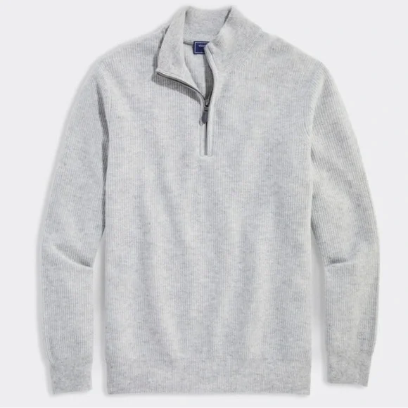 Vineyard Vines Cashmere Quarter Zip Sweater - Picture 7 of 8